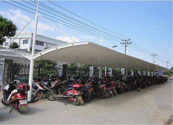 膜結(jié)構(gòu)電動車車棚_膜結(jié)構(gòu)停車棚