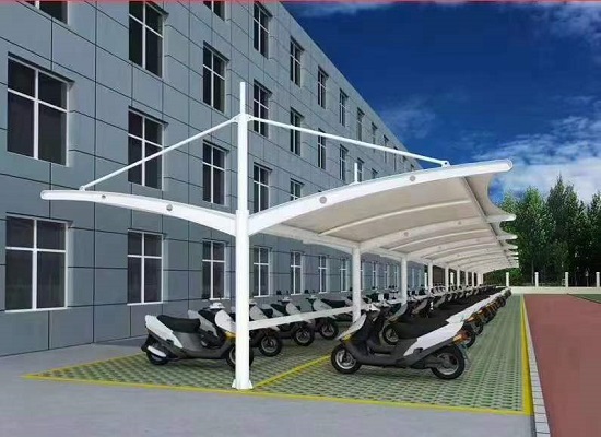膜結(jié)構(gòu)電動車停車棚
