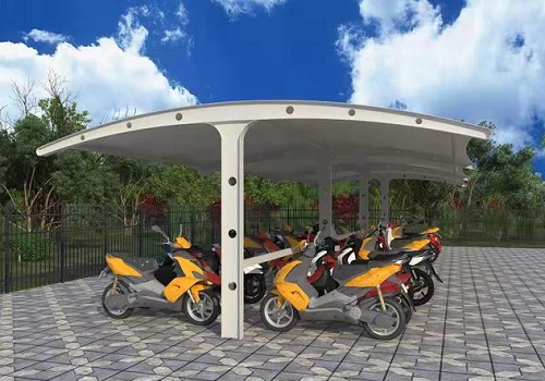 張拉膜結(jié)構(gòu)電動(dòng)車棚